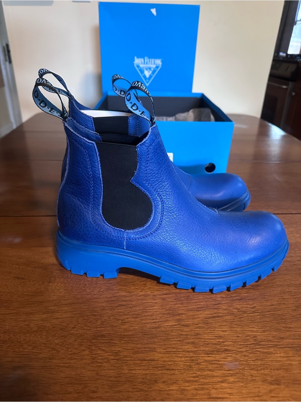 John Fluevog Kids Royal Blue Chelsea Boots